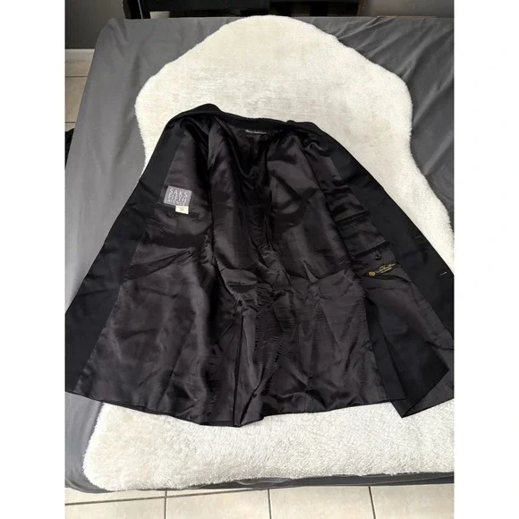 Loro Piana Italy Saks Fifth Ave Wool Blazer Sport Coat Mens 44R‎ Black